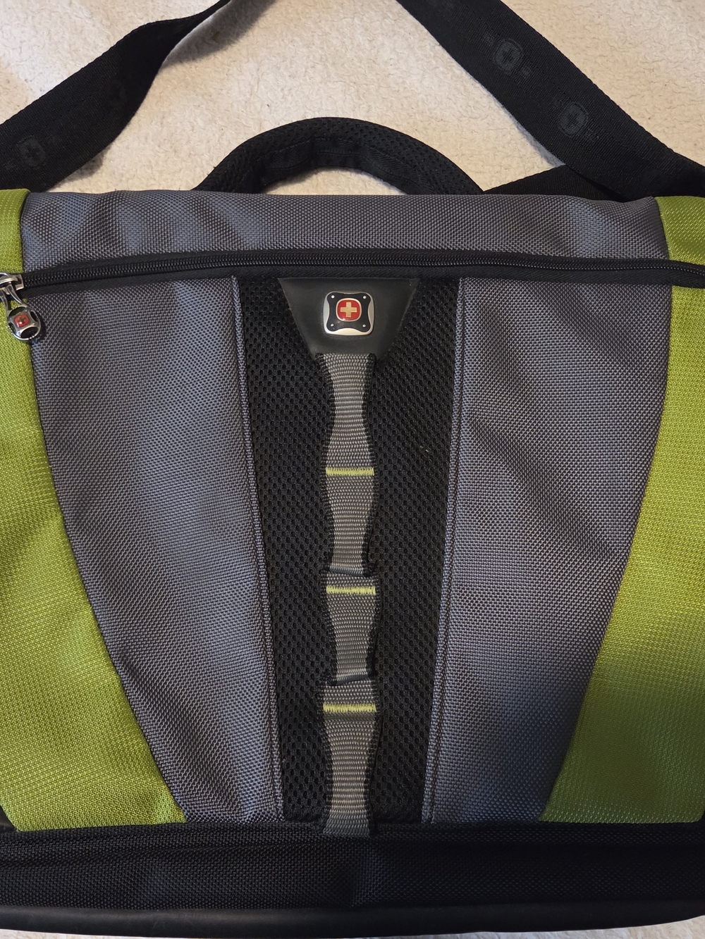 SwissGear Gray & Green Men’s Laptop Messenger Bag